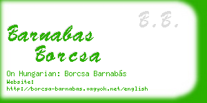 barnabas borcsa business card